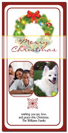 Christmas Wreath with Large Bow Cards with multiple photo 4